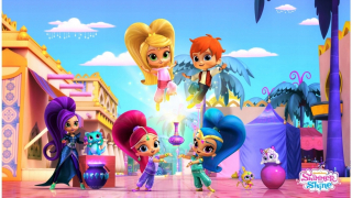 Shimmer a Shine - Shimmer a Shine - Nástenná nástenná prémia !!! 270x150cm