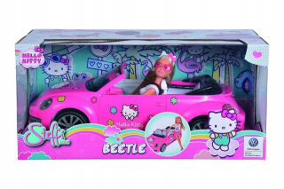 STEFFI bábika - Simba steffi bábika vo VW Beetle Cabriolet