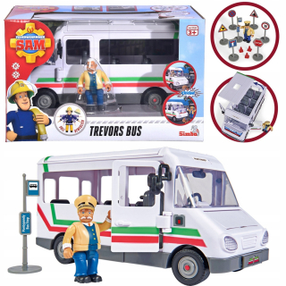 Požiarnik Sam  - Simba Fireman Sam Bus Trevora + príslušenstvo