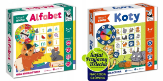 Inteligentné Bingo. Abeceda + Mačky. Hry Kapitán Veda