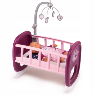 STEFFI bábika - Smoby kolíska detská postieľka s karotou baby sestra