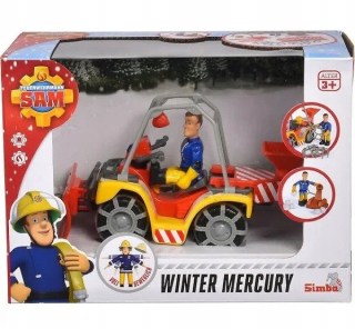Požiarnik Sam  - Snow Quad Mercury s figúrkou. Hasič sam. Simba