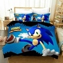 SONIC hračky - Sonic vankúš na deka + vankúš
