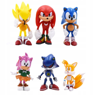 SONIC hračky - Sonic The Hedgehog Figurines Hračky Nastavte 6 kusov