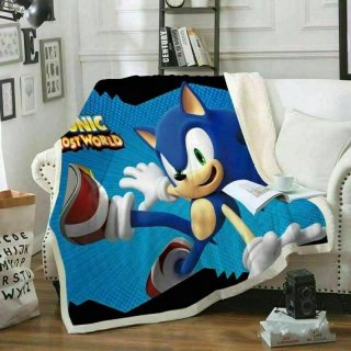 SONIC hračky - Sonic the Hedgehog deka na deku detí na pohovke