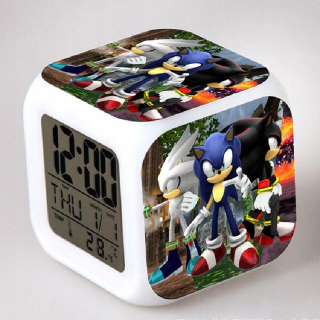 SONIC hračky - Sonic The Hedgehog Budík LED chvosty Mi tmavé