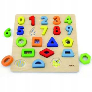Babika evi - Sorter tvary čísiel Obrázky Geom Woodneviga