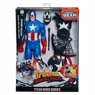 SPIDERMAN - Spiderman Maximunvenom figúrka kapitán Amerika