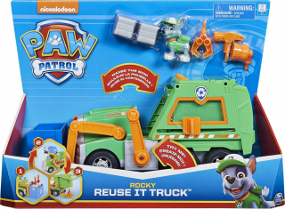 PAW Patrol - Spin Dog Patrol Rocky + vozidlo Garbage Truck 6060259