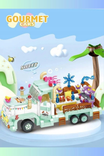 Stavebné kocky pre deti Food Truck