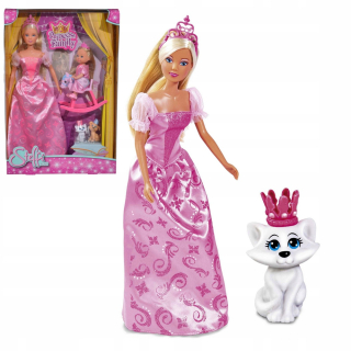 STEFFI bábika - STEFFI A EVI Rodinná princezná + Kitten + Make + Kon