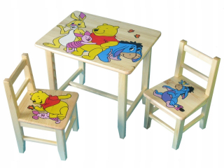 Medvedík Pú - Tabuľka + stoličky Winnie PÚ + ZADARMO !!!