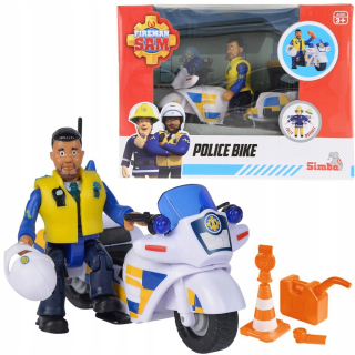 Požiarnik Sam  - Hasiči sám Policajný motor Figúrka Malcolm + AKC