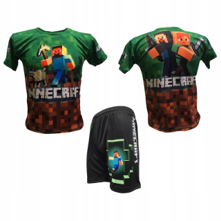 MINECRAFT - Šaty tričko šortky minecraft vzor. M5 Veľkosť 140