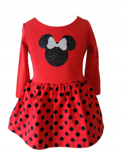 Minnie Mouse - Šaty s dlhým rukávom 86 Minnie