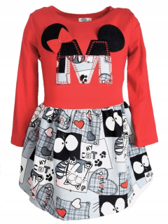 Minnie Mouse - Šaty s dlhým rukávom 98 Minnie