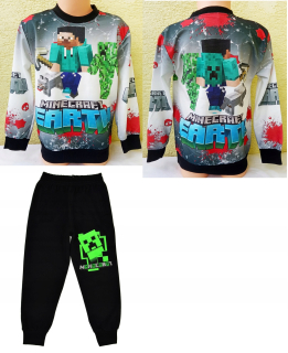 MINECRAFT  - Mikina Super Dres Minecraft + nohavice 122