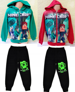 MINECRAFT  - SUPER DRES MINECRAFT Mikina + nohavice 140