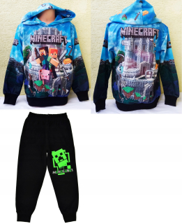 MINECRAFT  - SUPER DRES MINECRAFT Mikina + nohavice 152