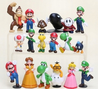 Super Mario - Super Mario Bros Figurines 18 ks