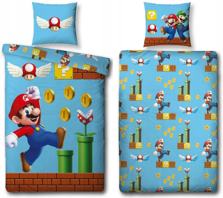 Super Mario - Super Mario Linen 135x 200, 100% bavlna