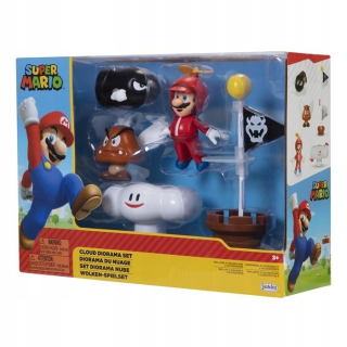 Super Mario - Super Mario Cloud Diorama sada s figúrkami