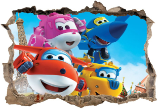 SUPER WINGS - Super krídla, 3D samolepka, 130x90