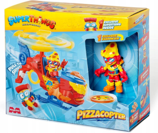Pizzacopter SuperThings - vrtuľník s odpaľovačom pizzodiscov