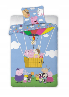 Pepa Pig - Posteľná bielizeň 160 × 200 + 70 × 80 cm od ruky MG