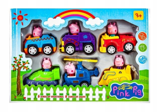Pepa Pig - Peppa 6 figúrky v aute