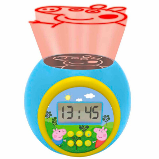 Pepa Pig - Peppa Darčekový Hologram Hodiny Budík LCD displej