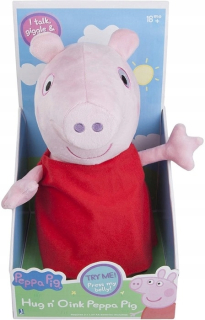 Pepa Pig - Peppa Peppa Mascot 30cm Peppa uvoľňuje zvuky