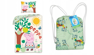 Pepa Pig - Ošípané ošípané lôžkové 140x200 deti + vrece