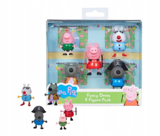 Pepa Pig - Peppa prasa - sada 5 figúrkov v krásnom tuningu