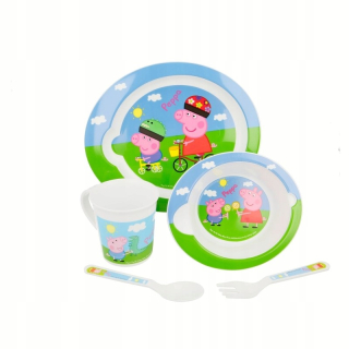 Pepa Pig - Peppa prasa - súbor riadu pre mikrovlnné 5 ks