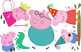 Pepa Pig - Peppa prasacia nálepka 125x80 !!!