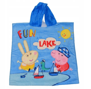 Pepa Pig - Peppa Peppa Poncho kúpeľ 100% bavlna.