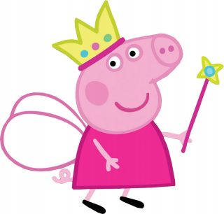 Pepa Pig - Peppa prasa víla veľká nálepka
