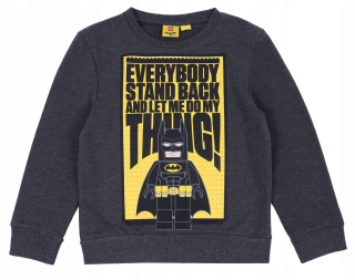 BATMAN -  Šedá Batman Lego DC Comics 4-5 rokov 110 cm