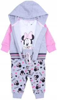 Minnie Mouse - Gray-Pink Baby Dres Mouse Minnie 2-3 roky