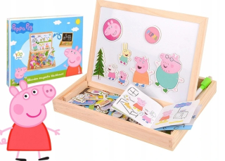 Pepa Pig - Magnetický stôl Puzzle Peppa magnety