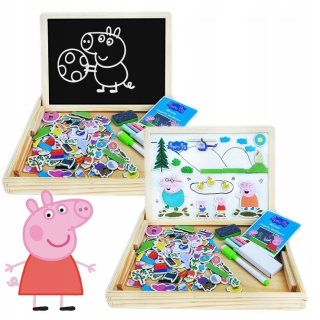 Pepa Pig - Kalkboard Peppa Drevené magnetické kriedy