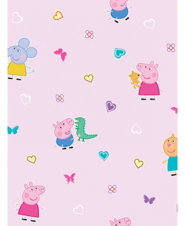 Pepa Pig - Detská tapeta Peppa - ružová