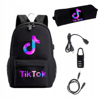 Školský batoh, taška - TIK TOK Dámske školské batoh pre školu + ceruzkový prípad
