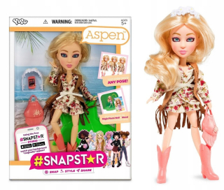 SnapStar Bábiky - TM hračky Doll Snap Star Snapstar Asspen + Applique