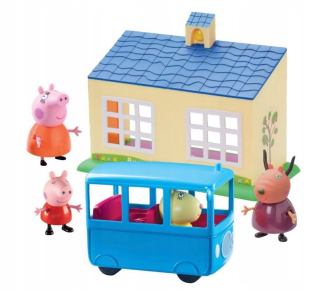 Pepa Pig - TM Hračky PAG PEPPA SCHOOL + BUS 3 FIGURINES