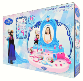 Elsa Frozen - Obliekanie Tabuľka. Kozmetický salón. Pozemok ľadu mrazené Disney