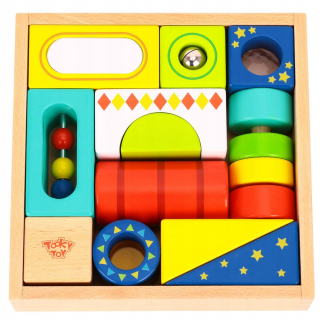 TOOKY TOY Drevené vzdelávacie multifunkčné kocky
