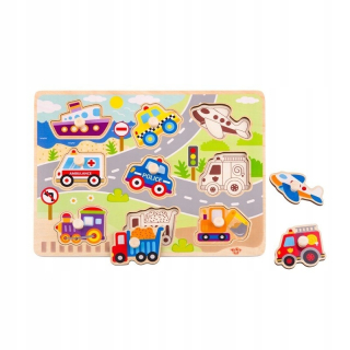 Rašeňové Drevené puzzle Dopravné vozidlá s PIN