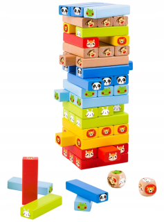 TOOKY TOY Jenga Zvieratá Arkádová Hra